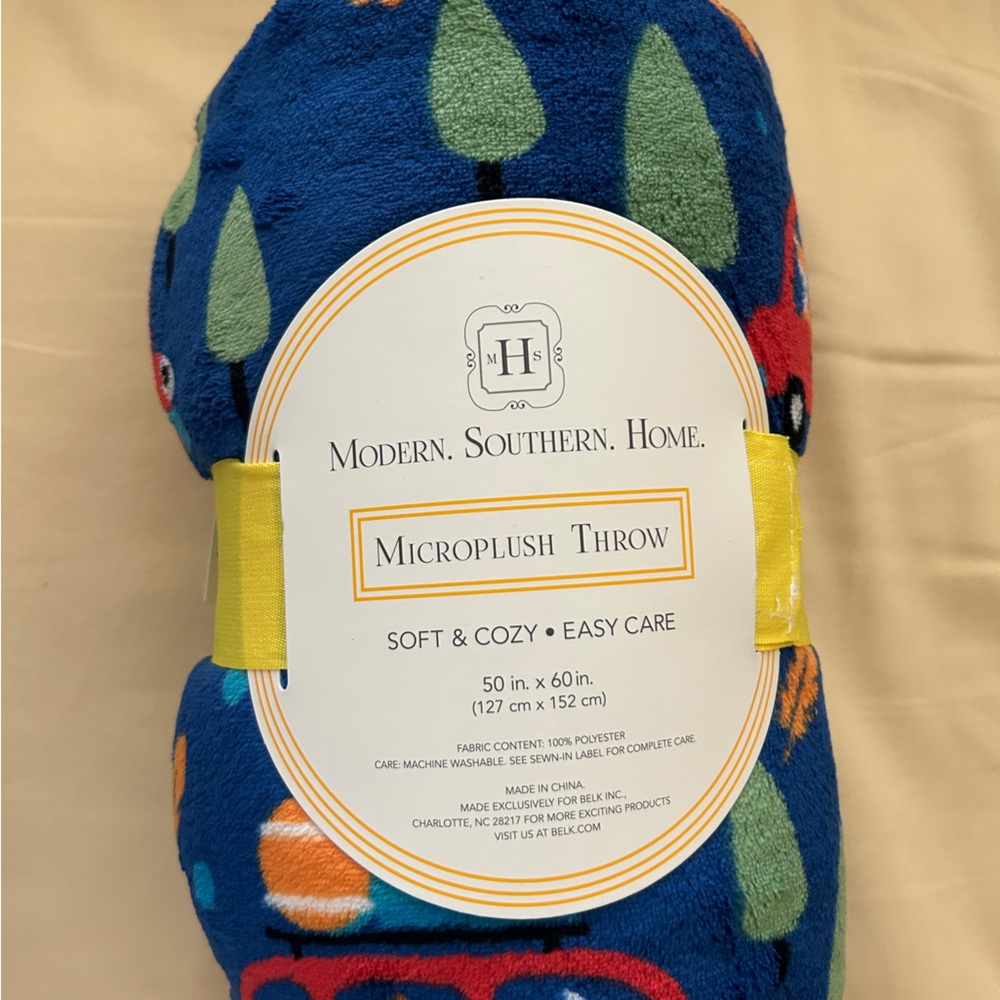Micro plush throw